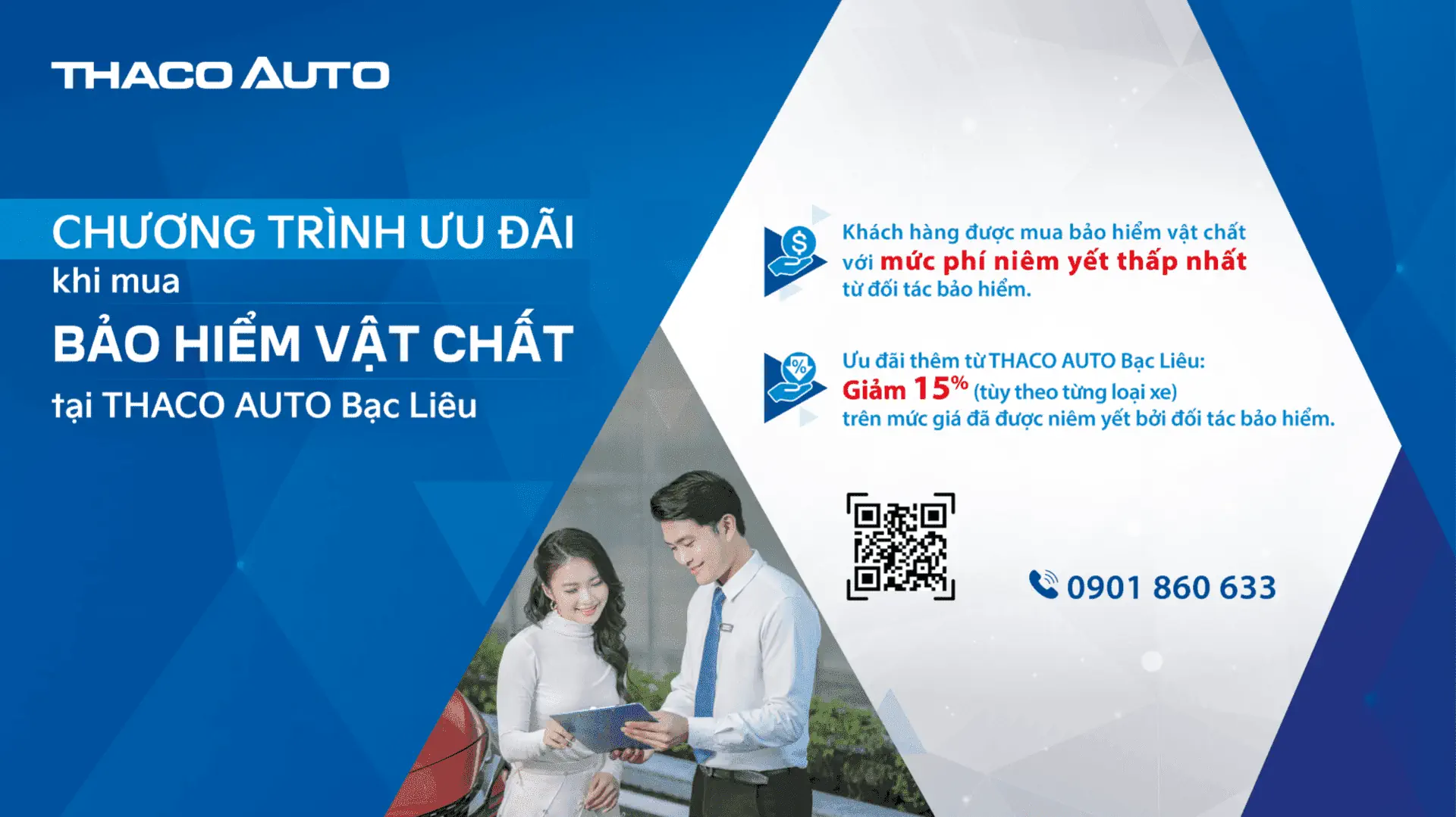 "An tâm tuyệt đối” khi mua bảo hiểm vật chất tại THACO AUTO Bạc Liêu