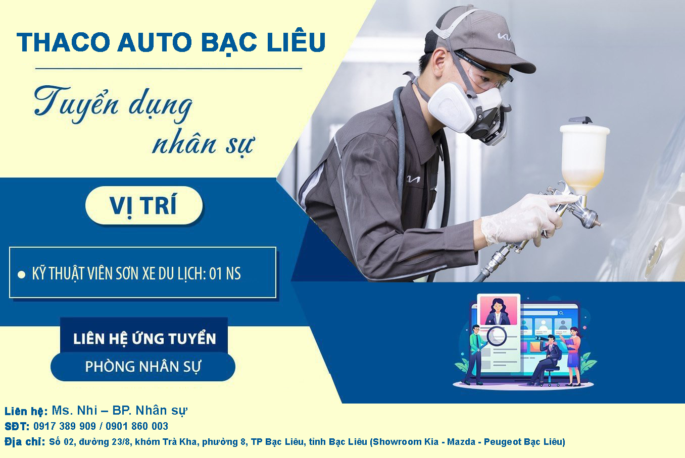 Tuyển dụng nhân sự KTV Sơn